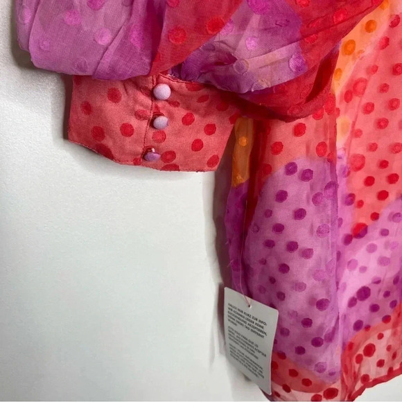 ASOS Printed Button Front Long Sleeve Dress Size 12 NWT - Picture 5 of 12